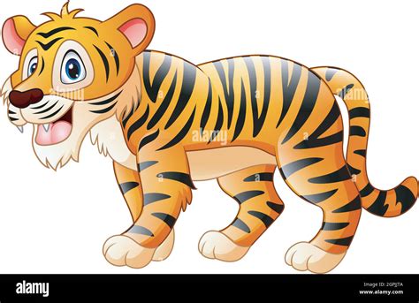 Vector illustration of Cute tiger cartoon Stock Vector Image & Art - Alamy