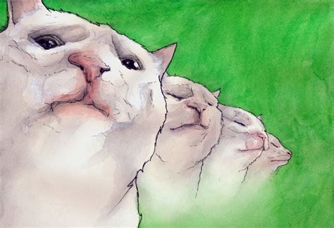 Vibing Cat Meme: Watercolor Painting of the Dancing Cat - Etsy