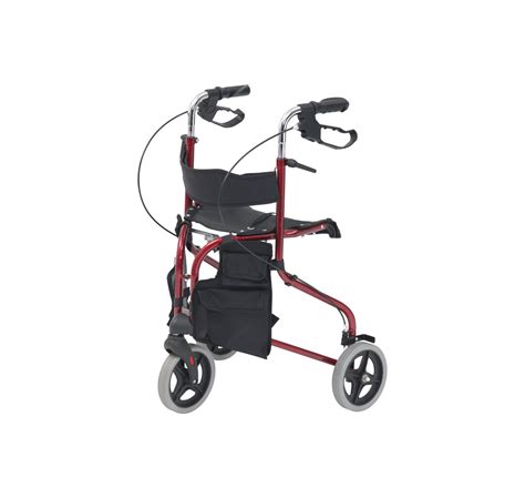 Lightweight Folding Tri Wheeled Walker With Seat