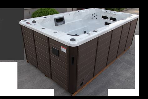 Canadian Spa Co 240 Volt 12 - Person 39 - Jet Acrylic Rectangle Hot Tub with Ozonator and Built ...