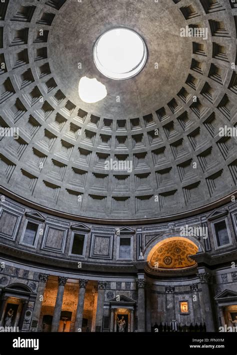 Pantheon in Rome, inside view, Italy Stock Photo - Alamy