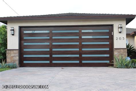 Contemporary Modern Wood Garage Doors - Ziegler Doors, Inc.