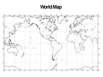 Printable World Map With Latitude And Longitude