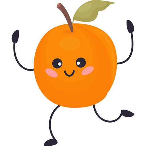 cute cartoon character apricot 21360230 PNG