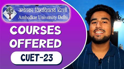 COURSES OFFERED at BR Ambedkar University Delhi - YouTube