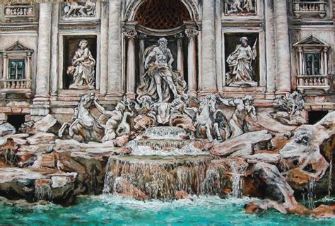 Somewhat Daily Paintings: The Trevi Fountain