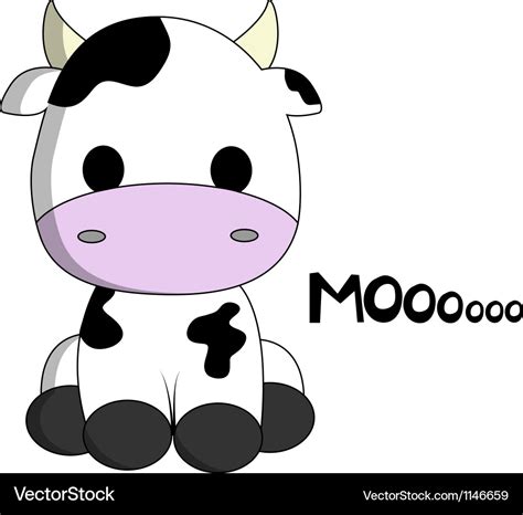 Cute cow cartoon Royalty Free Vector Image - VectorStock