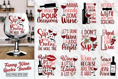 Funny Wine Quotes Bundle Svg, Wine Quotes Svg, Wine Bundle