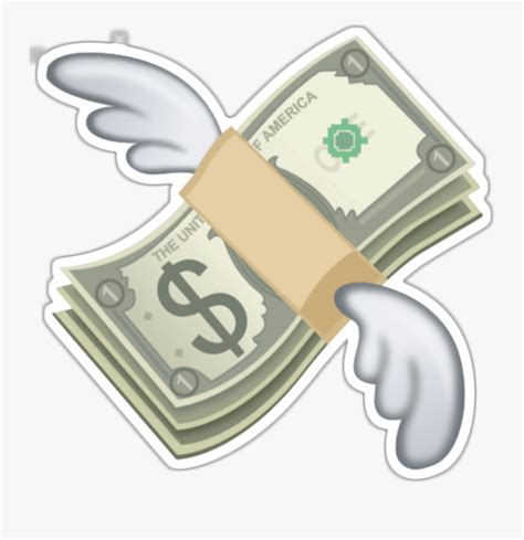 Cash Clipart Emoji - Flying Money Emoji is a free transparent background clipart image uploaded ...