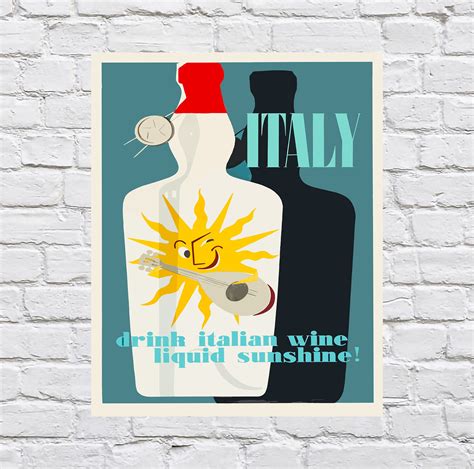 Printable Drink Italian Wine Liquid Sunshine poster, Printable Drink ...