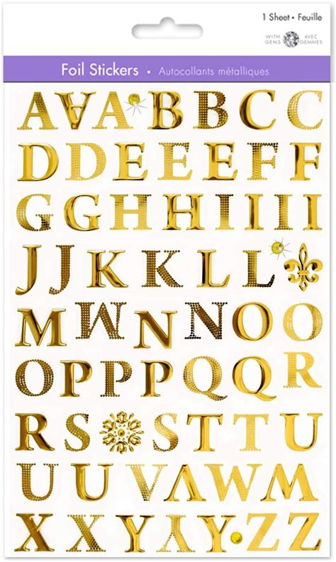 Gold Letter Stickers Gold Alphabet Stickers Gold Sticker Letters Adhesive Letters Stickers ...