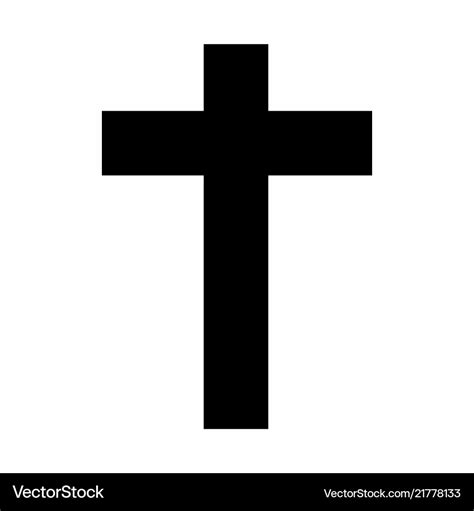 Black cross Royalty Free Vector Image - VectorStock