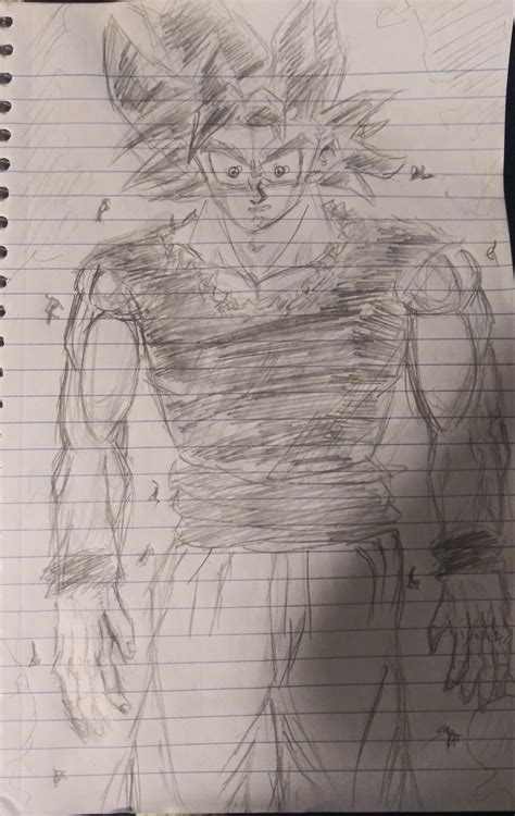 UI omen Goku (sketched in class) : r/Dragonballsuper