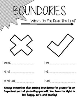 BOUNDARIES Worksheet by The Mindful Educator Space | TPT