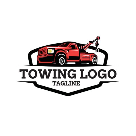 Truck towing logo template. Suitable logo for business related to automotive service business ...