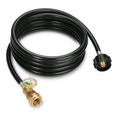 Buy WADEO 12 FT Propane Extension Hose with Gauge, Leak Detector ...