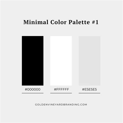 the minimal color palette 1 is shown in black and white