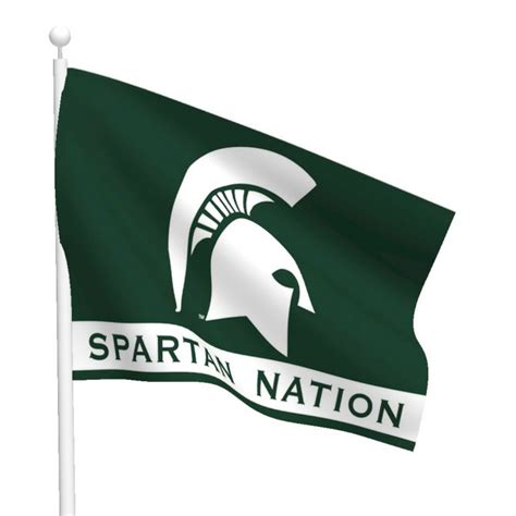 Michigan State University Polyester Spartan Flag