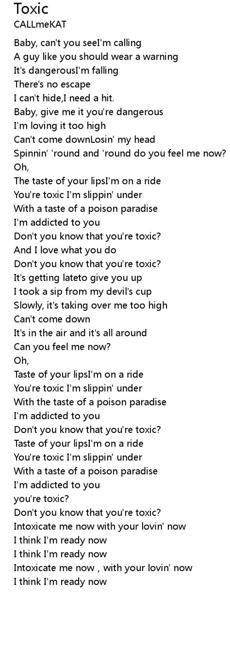 Toxic Lyrics - Follow Lyrics