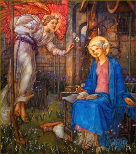 FAMOUS PAINTINGS: ANNUNCIATION, MARY, THE ANGEL GABRIEL