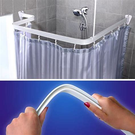 Bendable Shower Curtain Rod Curve Arch Custom Corner Half-Round,D-Shape - Shower Curtain Rods