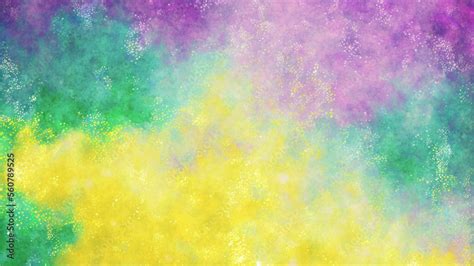 Mardi Gras Digital Watercolor Background Abstract Splash Colorful Art ...