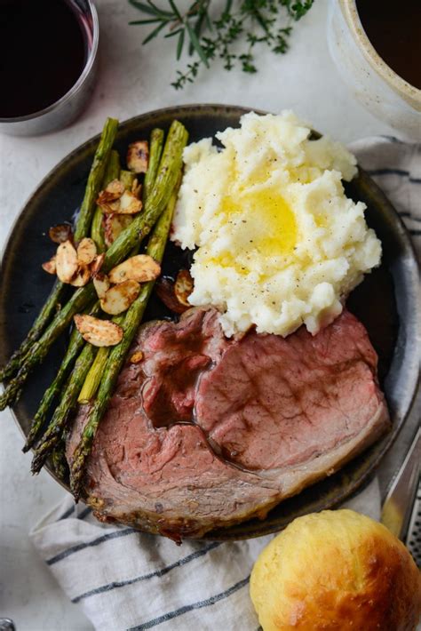 Dijon Rosemary Crusted Prime Rib Roast with Pinot Noir Au jus - Simply Scratch