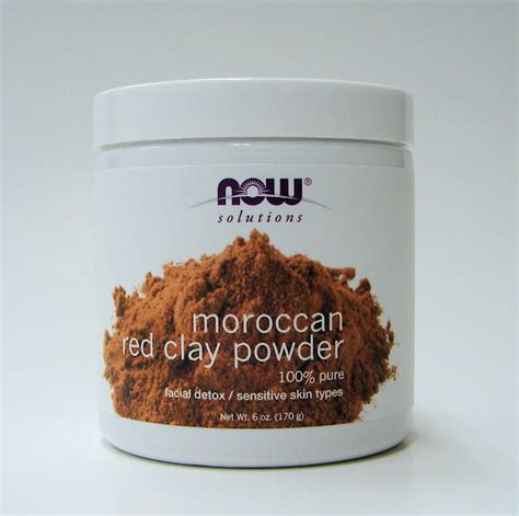 moroccan red clay powder, 170g (now) - Gaudaur Natural Foods – Vitamins & Supplements