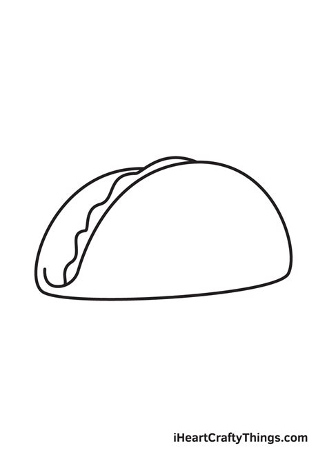 Taco Drawing - How To Draw A Taco Step By Step