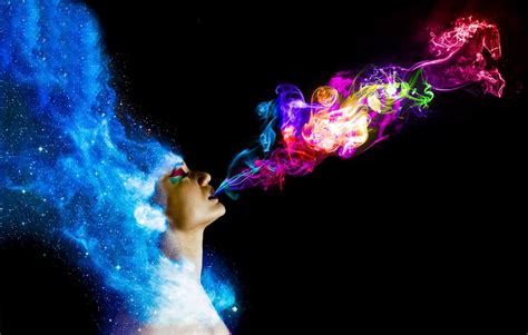 Colorful Weed Smoke Wallpaper