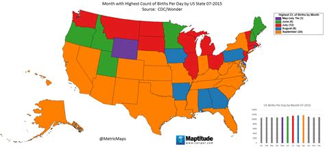 The Most Common Birth Months by US State - Vivid Maps