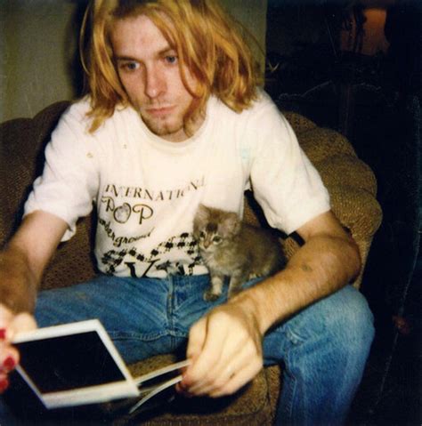 A still of Kurt Cobain with his cat from Cobain... - Where Did You ...