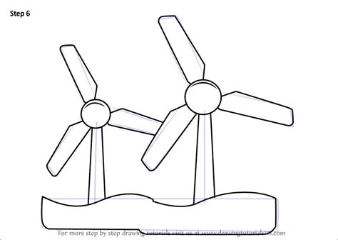 Learn How to Draw Wind Energy (Windmills) Step by Step : Drawing Tutorials