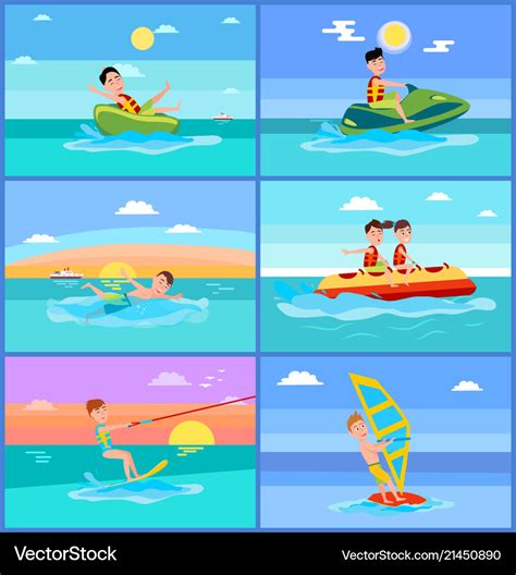 Activities of summer sport Royalty Free Vector Image