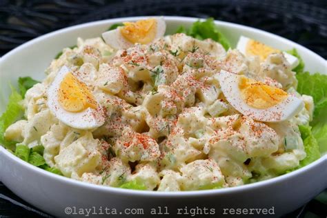 Ensalada de papas con huevo | Laylita.com – Recetas de Cocina