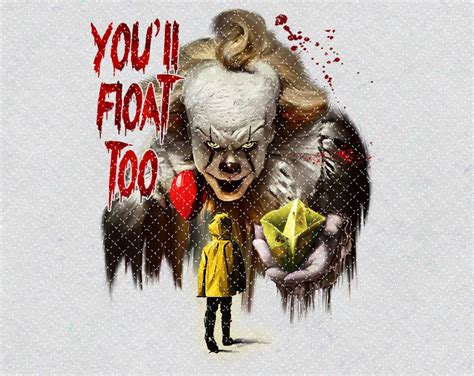 You'll Float Too PNG Pennywise Halloween Gift Horror | Etsy