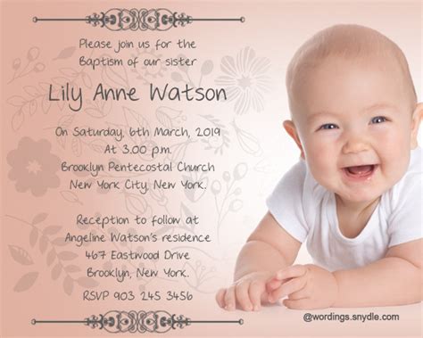 Baptismal Invitation Card