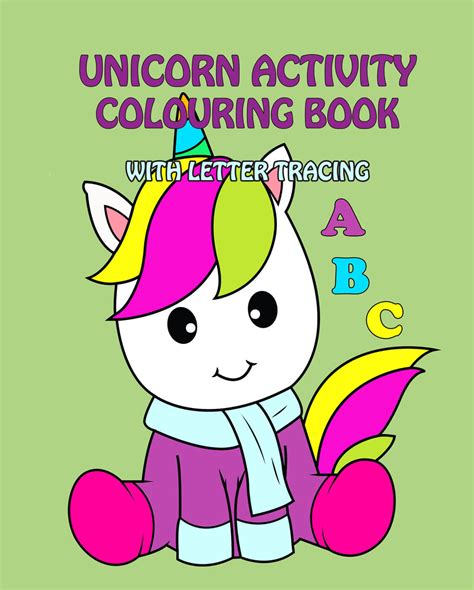 Unicorn Activity Colouring Book With Letter Tracing – Purple Leaf Publishing