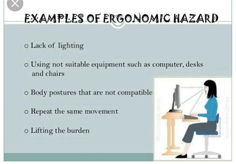 Example of Ergonomic hazard - Brainly.ph