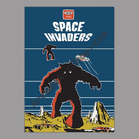 Space Invaders large arcade Poster 50x70cm – Arcade Art Shop