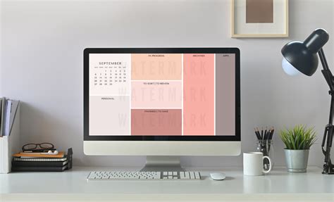 2021 Organizational Desktop Wallpaper Calendar Rustic | Etsy