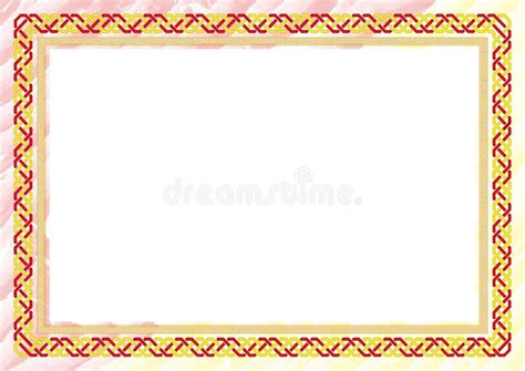 Horizontal Frame and Border with Macedonia Flag Stock Illustration ...