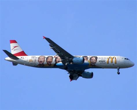 Austrian Airlines Airbus A321 111 OE LBC Südtirol Mc Donalds Livery for the UEFA football cha ...