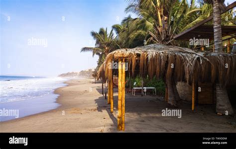 Mancora beaches one summer morning, located in northwestern Peru Stock ...