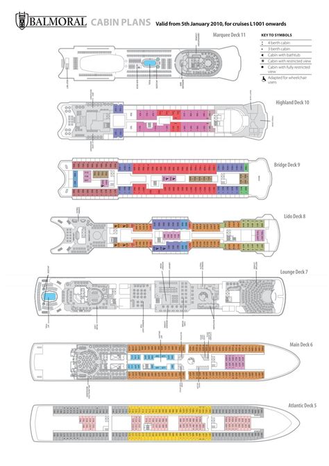 Bridge Deck 9 Lido Deck 8 Lounge Deck 7 - Titanic Memorial Cruise