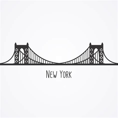 Premium Vector | Modern new york skyline silhouette vector illustration