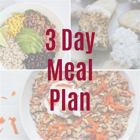 The 3-Day Meal Plan - Health My Lifestyle