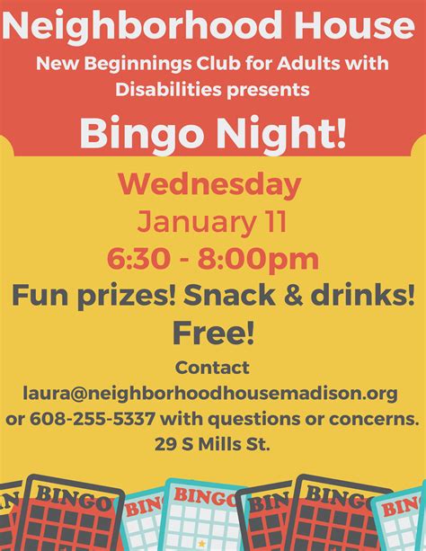 New Beginnings Bingo 2023 (1) - Neighborhood House Community Center