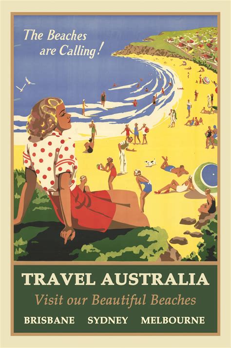 Australia Vintage Travel Poster Free Stock Photo - Public Domain Pictures