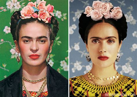 Mexican Painter Frida Kahlo And Actress Salma Hayek In Frida (2002) | Bored Panda